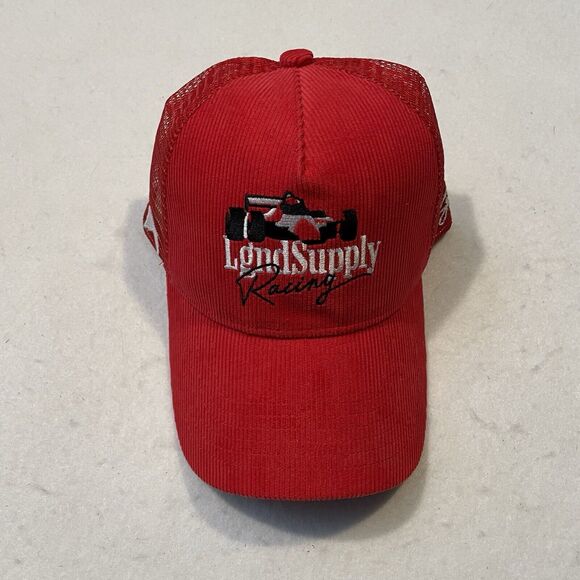LGND Supply Co. RACING TEAM Corduroy Mesh Snapback hat Trucker Ballcap NWT - Picture 1 of 5